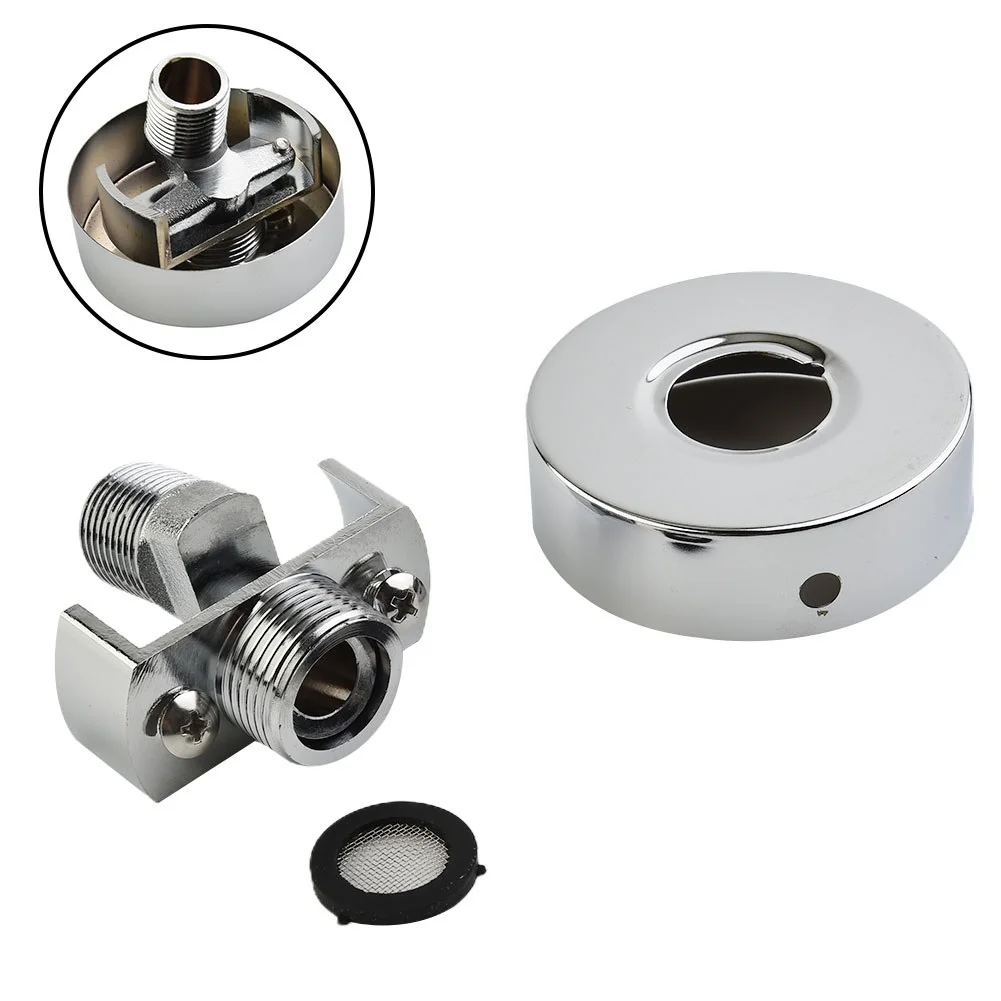 Adjusting The Angle Of Intake Pipe Copper Shower Head Angled Curved Foot, Eccentric Screw Extended Corner Shower Faucet Accessor