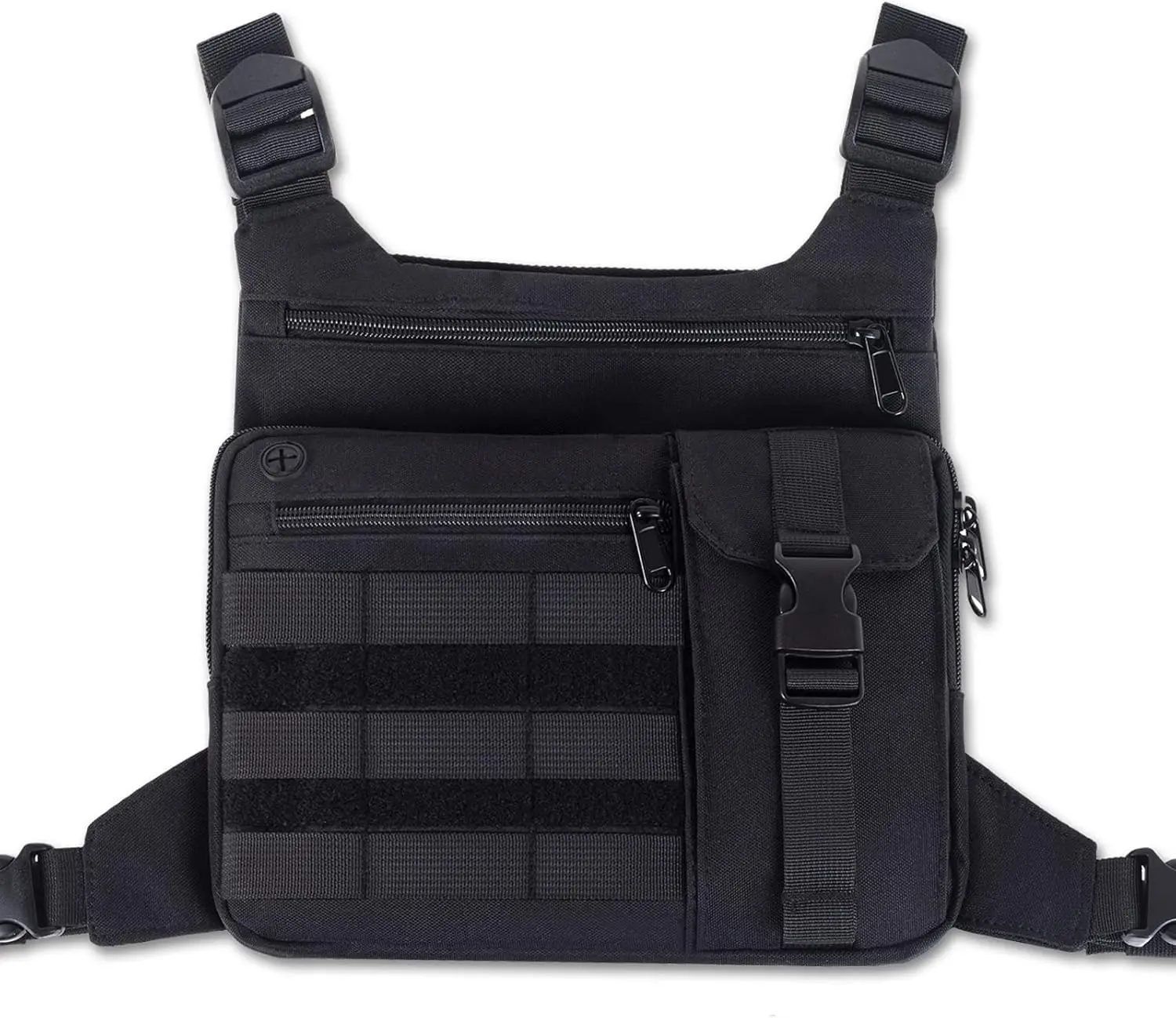 

Тактическая нагрудная сумка для бега: легкая водонепроницаемая сумка для занятий спортом на открытом воздухе - походный жилет EDC для мужчин и женщин