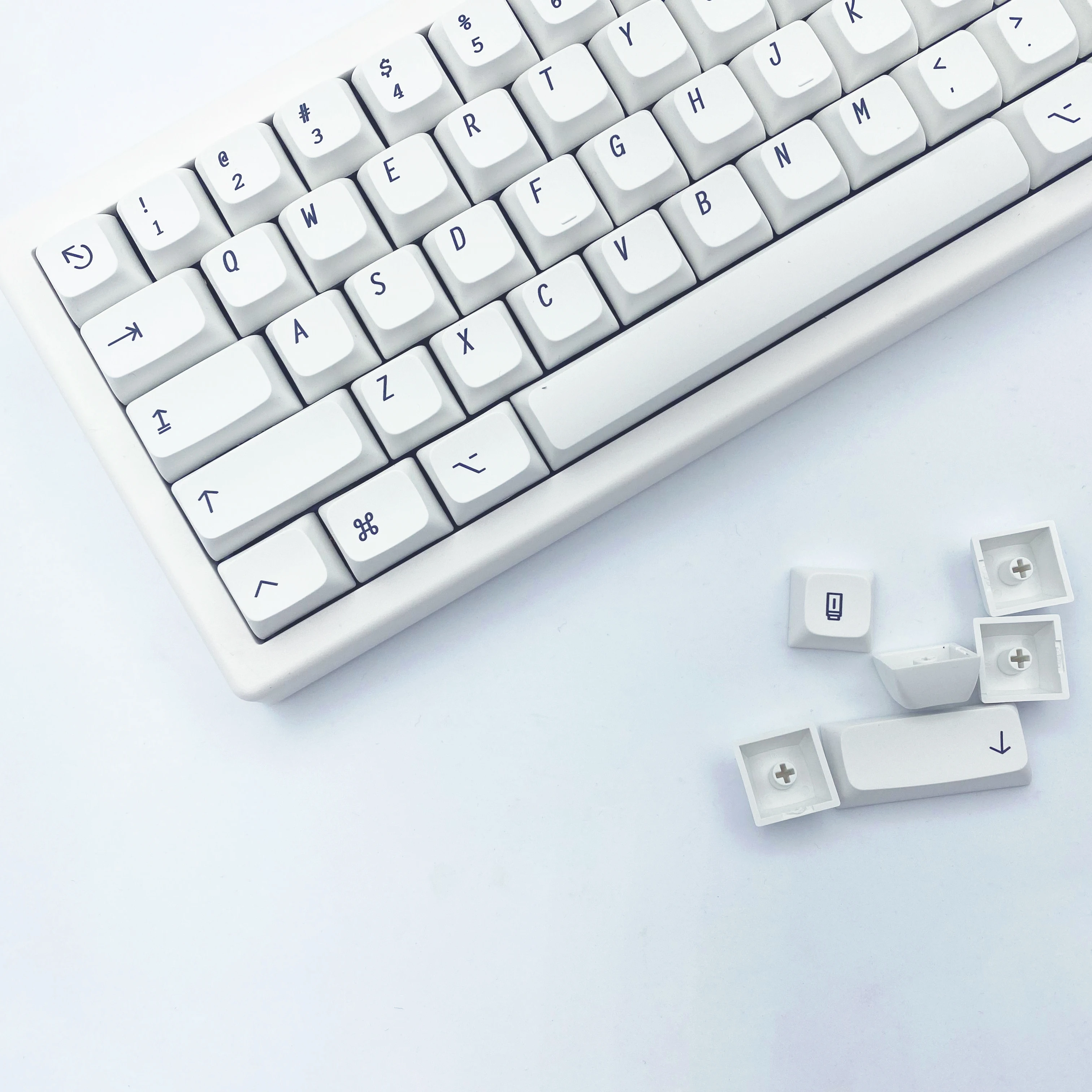 Mechanical Keyboard XDA High Keycap PBT Material Minimal white Suitable For DIY MAC keycaps