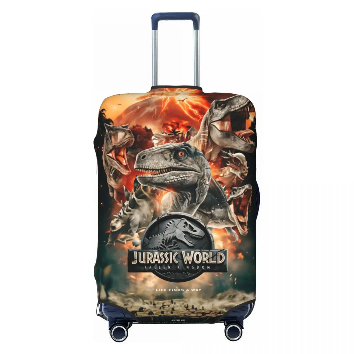 

Чехол для чемодана Jurassic Rebirth Dinosaurs Attack World, практичный защитный чехол для багажа для деловых поездок и авиаперелетов