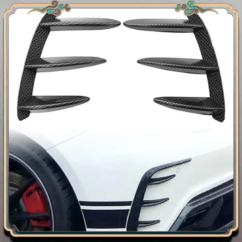 A73Q-سيارة ألياف الكربون المصد الخلفي سبويلر الجانب منفذ الهواء الجناح Canard زعنفة لمرسيدس بنز الفئة W176 A200 A260 ل AMG