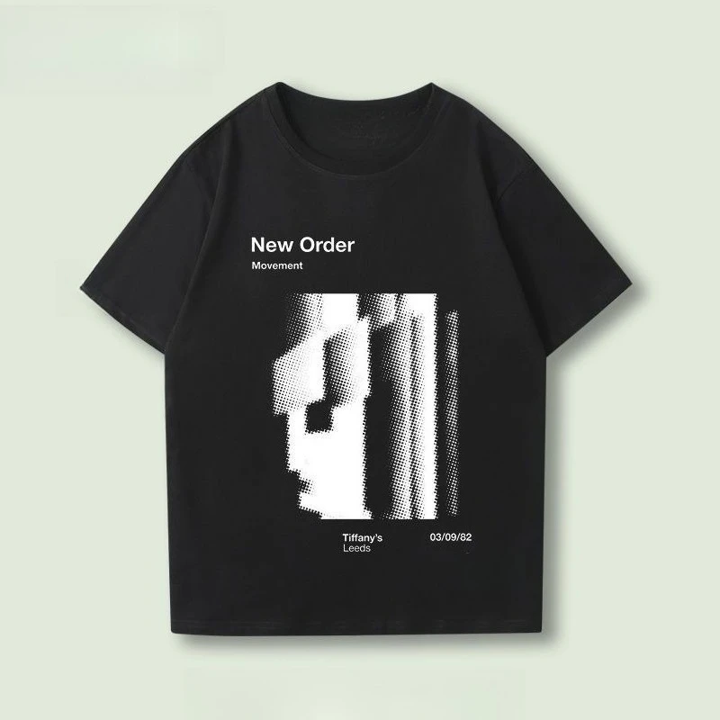 

Мужская и женская футболка из чистого хлопка, летняя винтажная футболка с короткими рукавами в американском стиле High Street, новый заказ, рок-группа