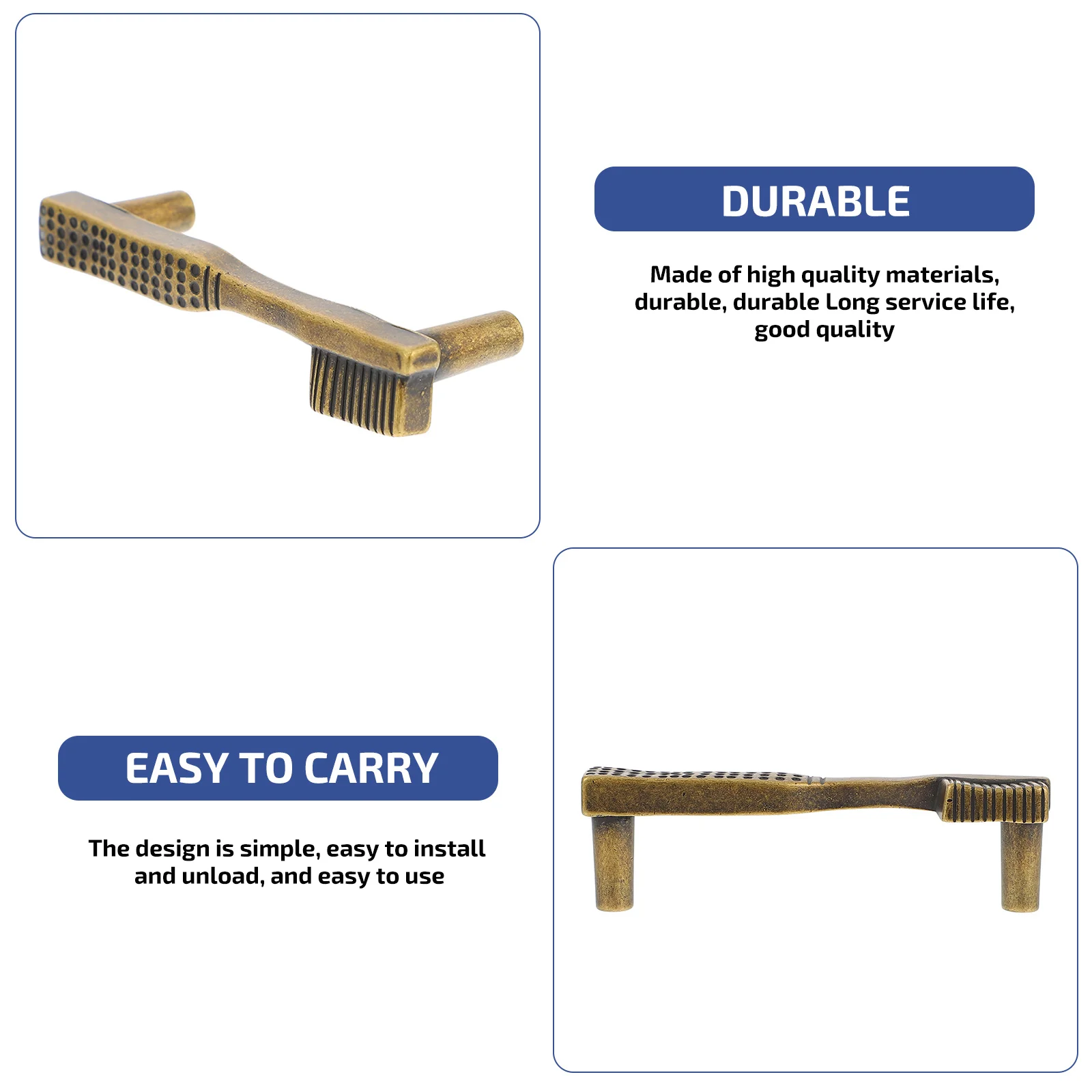 

Zinc Alloy Toothbrush Style Cabinet H les Smooth Touch Craft Bathroom Pulls Drawer Knobs Furniture Hardware Easy Install