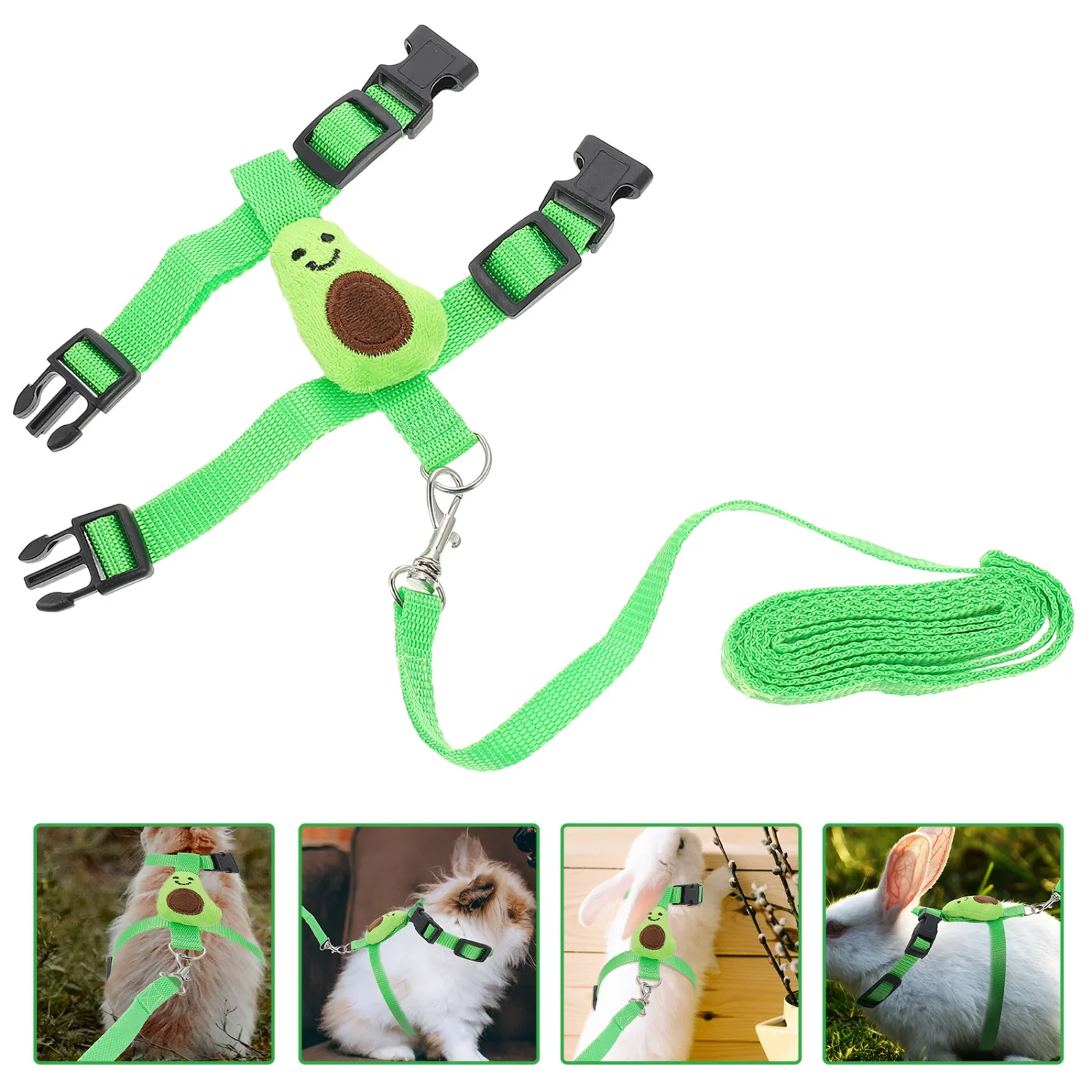 Suspenders Set Rabbit Leash Dreses Hedgehog Avocado Polyester Small Pet Harness Kit