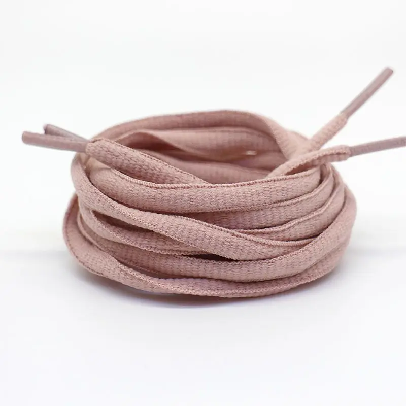 Lotus root pink flesh pink shoelace rope female flat circular canvas board running sports and leisure shoes