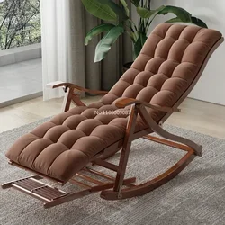 Relaxing Recliner Leisure Home Bamboo Rocking Chair Adult Balcony Relax Armrest Folding Bed Living Room Sedie Home Furniture