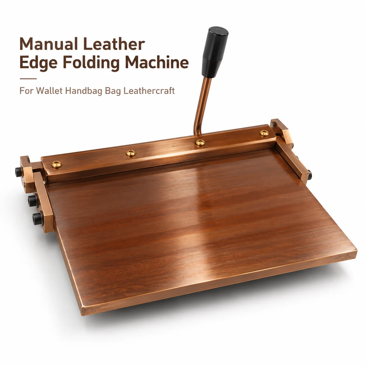 AOLIVIYA Manual Leather Edge Folding Machine Hand Operated Creasing Bender For Wallet Handbag Bag Leathercraft 12 Inch