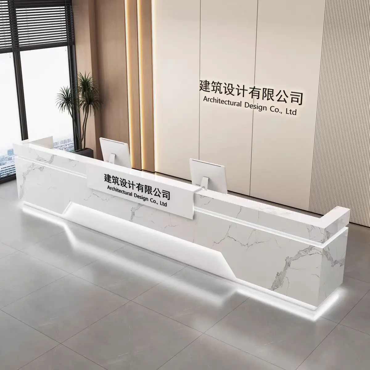 

Luxury Modern Reception Desks Salon Beauty Unique Display Hotel Desks Corner European Organizers Escritorio Commercial Furniture