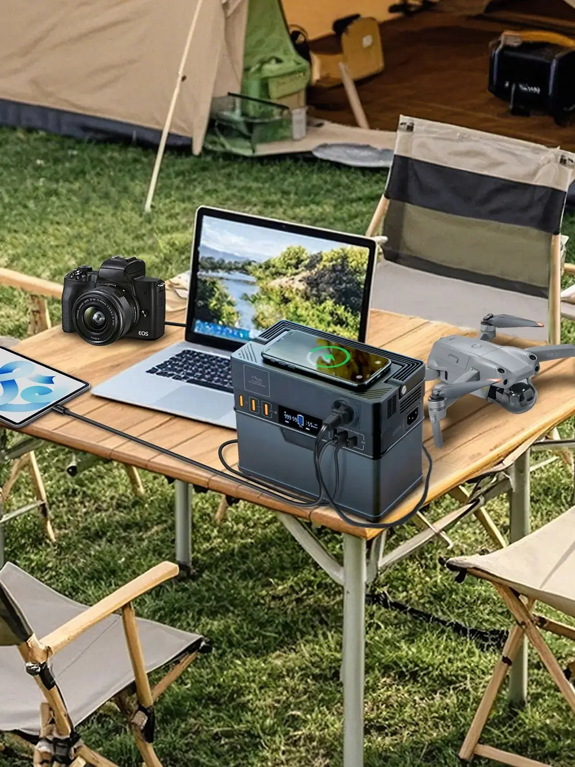 ALLPOWERS 110V 220V AC 300W Krachtcentrale Zuivere Sinus 288Wh Draagbare Generator Voeding Auto koelkast TV Drone Laptops - afbeelding 2