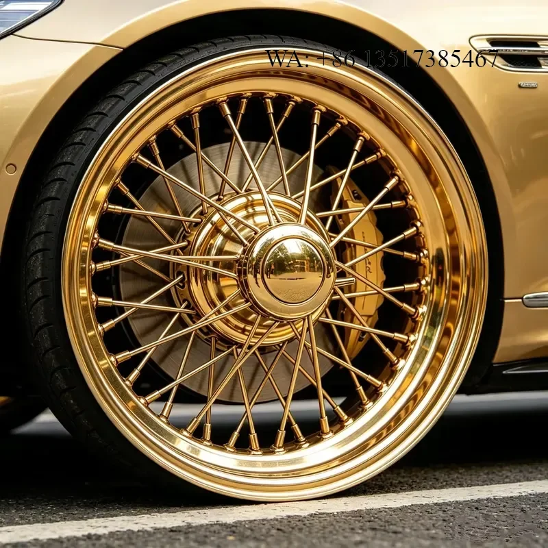 Custom Cross Lace Wire Wheels 13 14 15 Inch 72 100 60 Spoke Chrome for Austin Healey Sprite 100 3000 1965 Lowrider