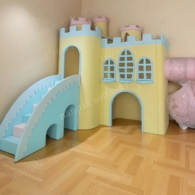 Soft Play House Castle Indoor Playground Toddler Crawl Slide Role Play Equipment Cafe Daycare Mall Party Commercial Kids