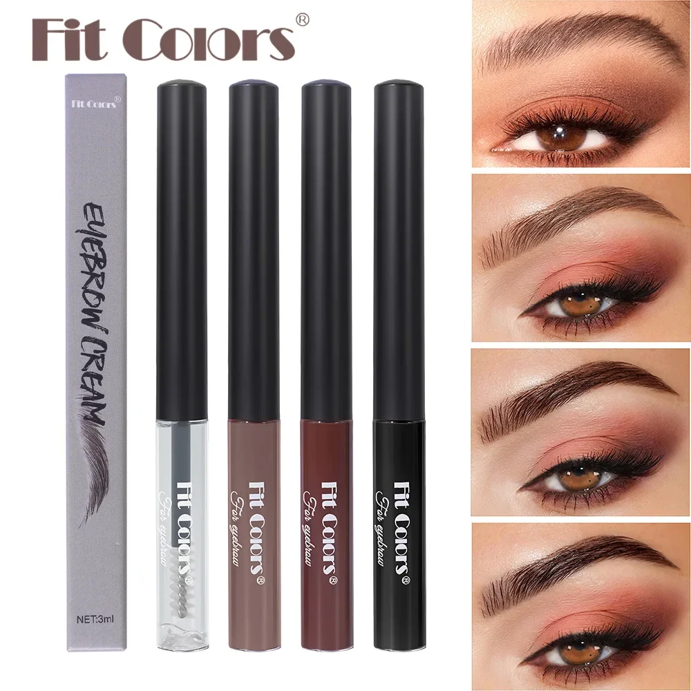 

Fit Colors New Eyebrow Gel Waterproof Natural Long Lasting Non Fading Wild Eyebrows Easy To Apply 4 Color Eyebrow Dye Cream 3ml