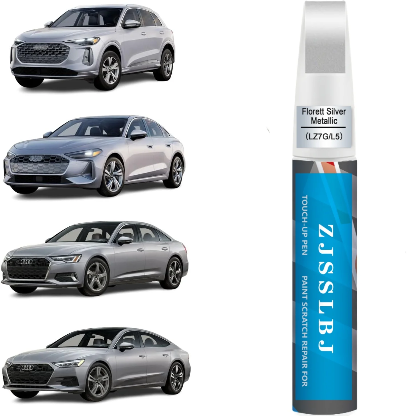 Car Touch Up Paint(Florett Silver Metallic(LZ7G/L5)) for Audi, Car Paint Scratch Repair Kit