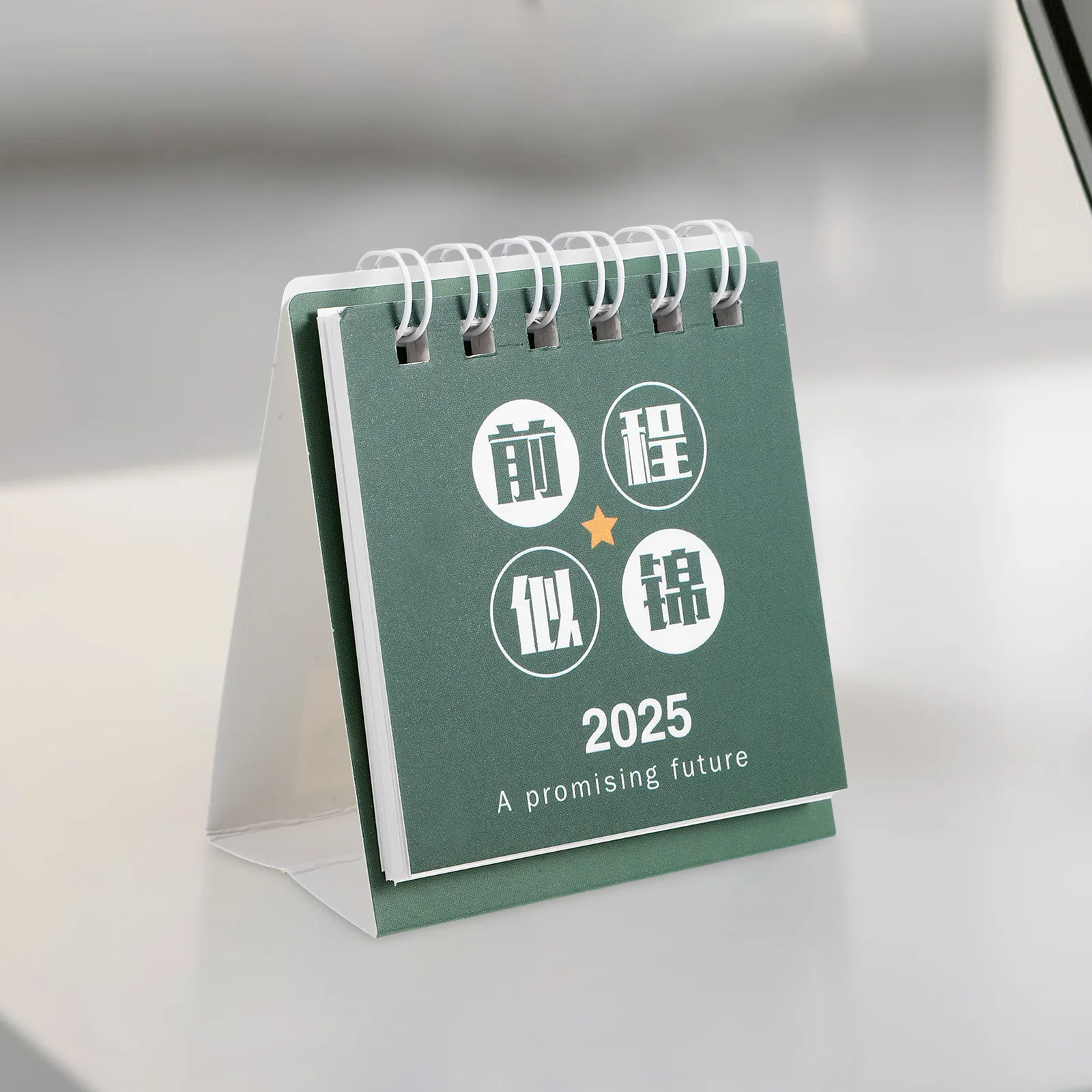 1 Portable 2025 Mini Flip Office Decor Aesthetic Tabletop Small Desktop Planner Calendar For Classroom Teacher Desk Calendar