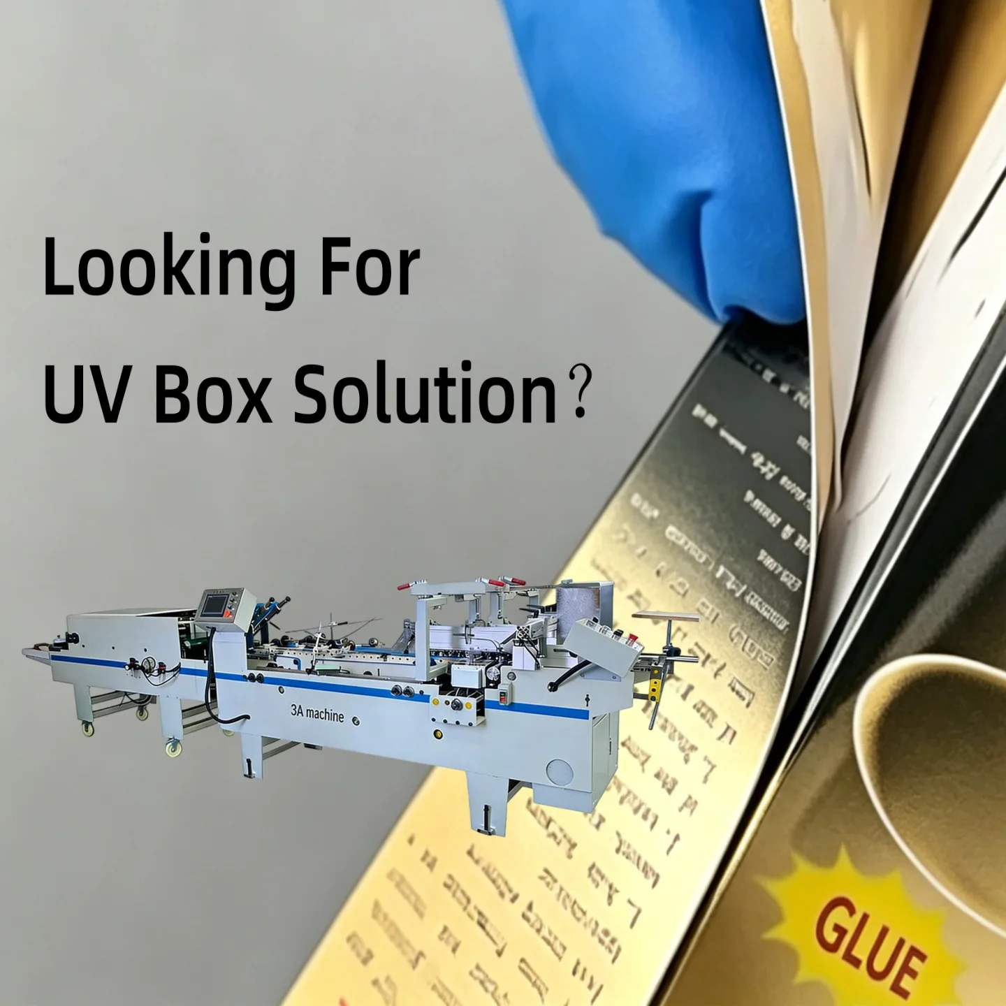 Compact Electric Automatic 3A-500 Folder Gluer with PLC Control for Small Box Gluing Machine (Cold Glue Wooden Packaging)