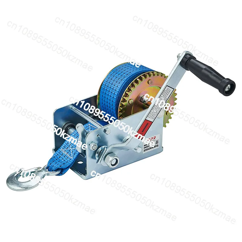 

Spot color is suitable for zinc manual winch 2500 lb-3500 lb two-way two-speed with brake webbing manual winch