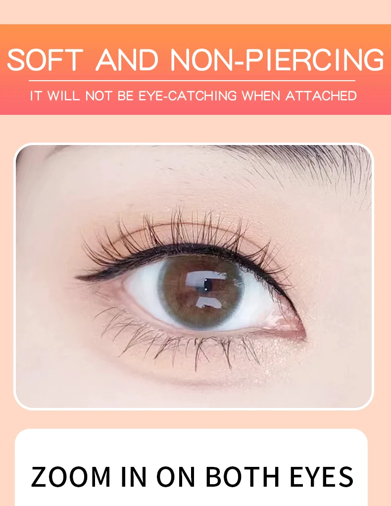 Selbst-Adhesive Falsche Wimpern Reusable Natürliche Mehrere Reversible Kleber-kostenlose Self-adhesive paar Falsche Wimpern Dropshipping – Detail 9