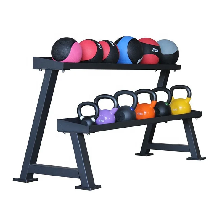 

Custom 2 Layers Steel Gym Storage Kettlebell Rack