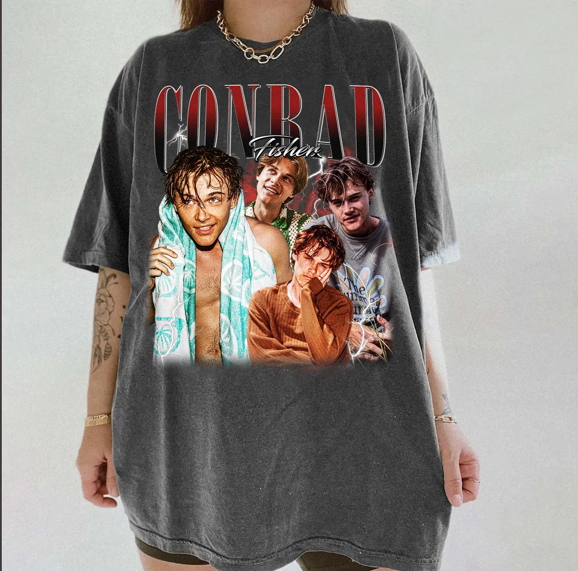 Vintage 90s estilo bootleg conrad fisher camiseta retro conforto cores conrad fisher camiseta presentes para homem mulher unissex camisetas