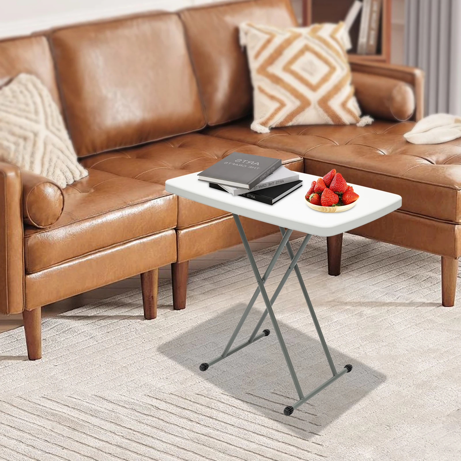 

Регулируемый складной стол для ноутбука, поднос для телевизора, портативный стол, письменный компьютерный стол для домашнего офиса, рабочий офисный стол без сборки