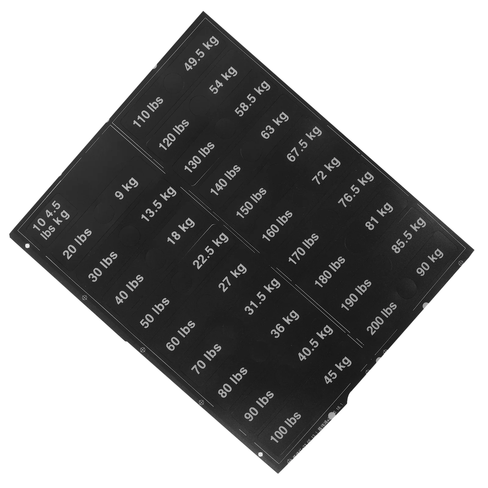 Weight Label Sticker Labels Stickers Weighting Tag for Block Adhesive Gym Equipment Tags Wall Shelves