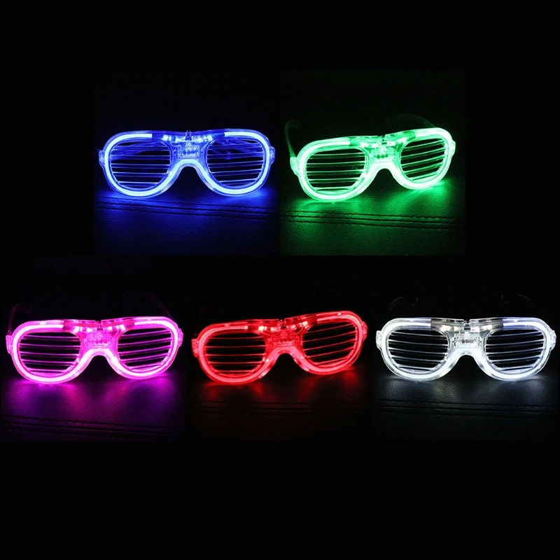 Light Up Toys Glowing Glasses for Kids Play in the Dark with LED Lights Halloween Christmas Festival Flashing Party Gifts