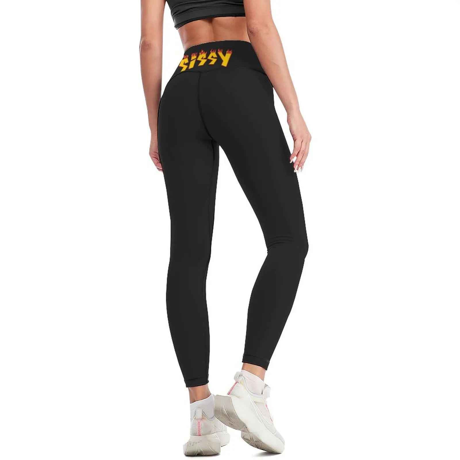 SISSY Letter High Waisted Leggings for Woman, Women's Yoga Legging Soft Through Workout Athletic Running Yoga Pants for Woman