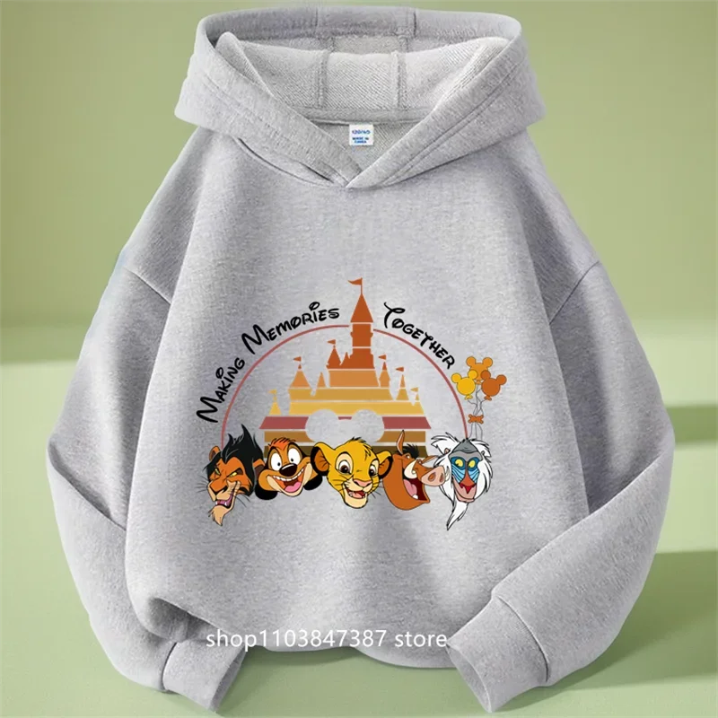 قميص العرق roi Lion Simba pour enfants, garçon et fille, sweat à capuche + pantalon en peluche Kawaii, imprimé tendance #2