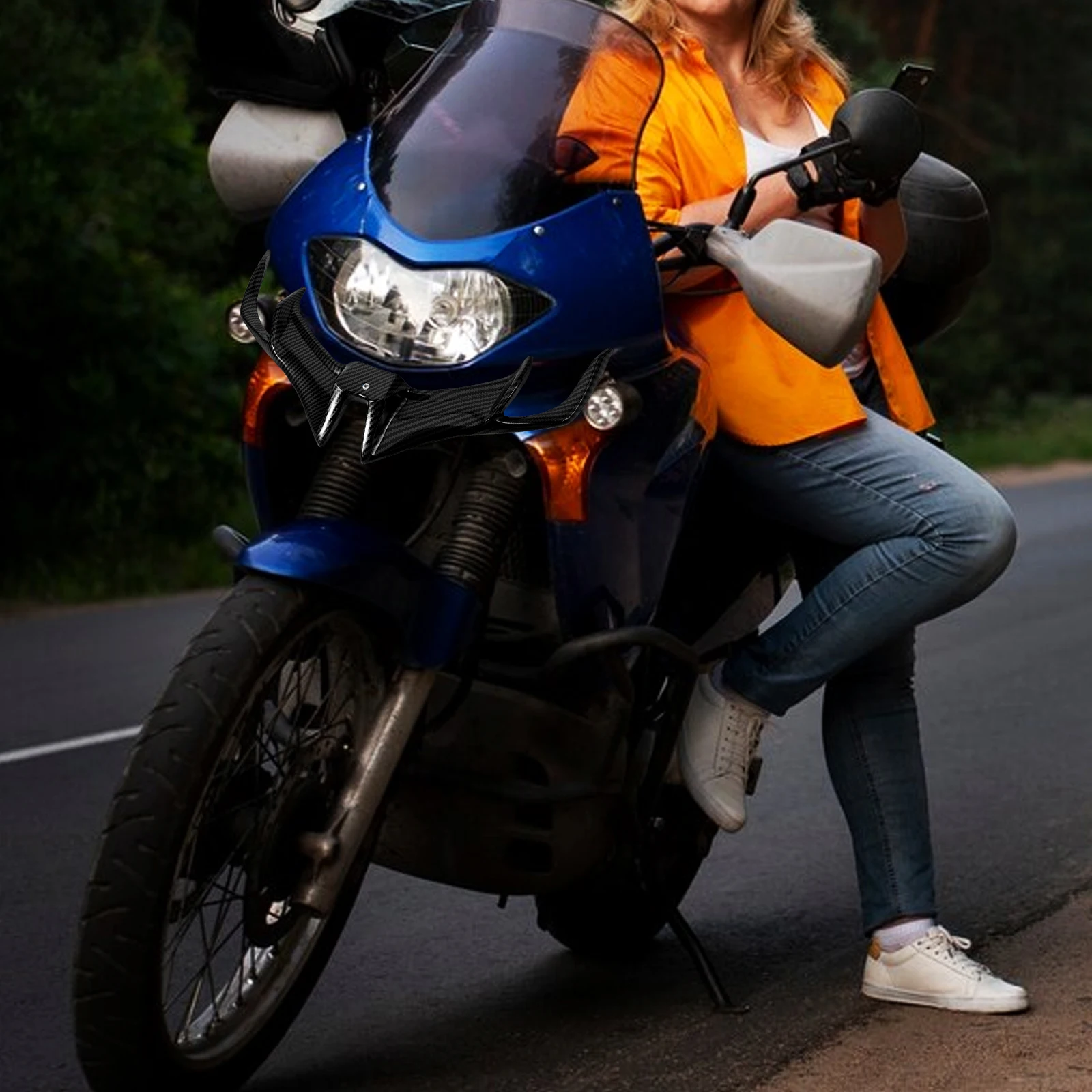 

Motorcycle Fairing Spoiler Styling Wing for Motorbike Decorative Shark Fin Enhance Appearance Reduce Wind Resistance