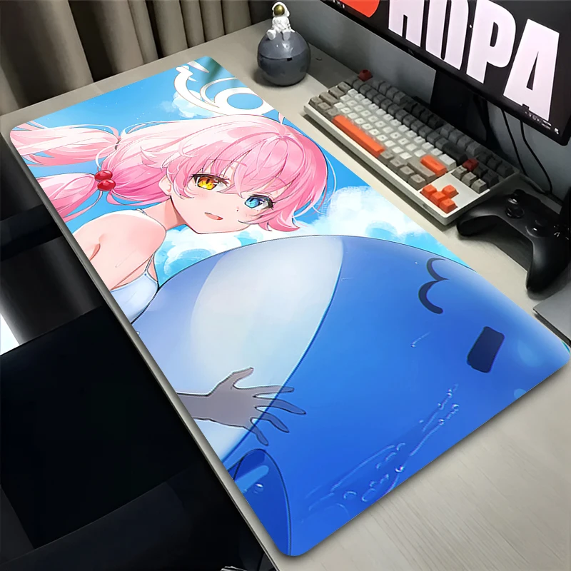 Mouse Pad Office PC Gaming Accessories Keyboard Pad Anime Print HD Mousepad Laptop Desk Blue Archive Takanashi Hoshino Mouse Mat