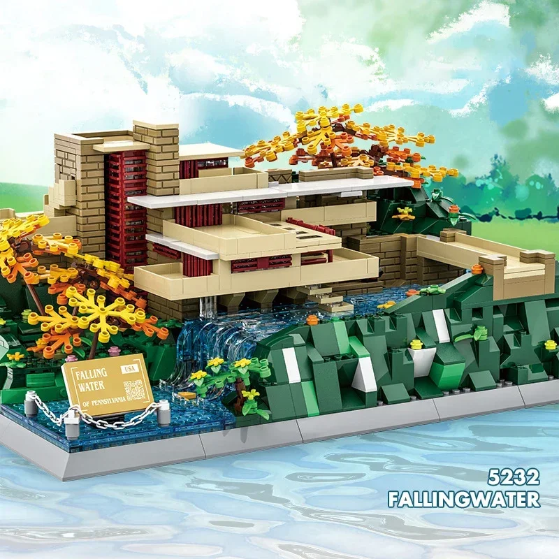 MOC World Skyline Palace Ruota panoramica Edifice Building Blocks Architettura Opera House Villa Savoye Ponte Torre Giocattoli Regali di Natale