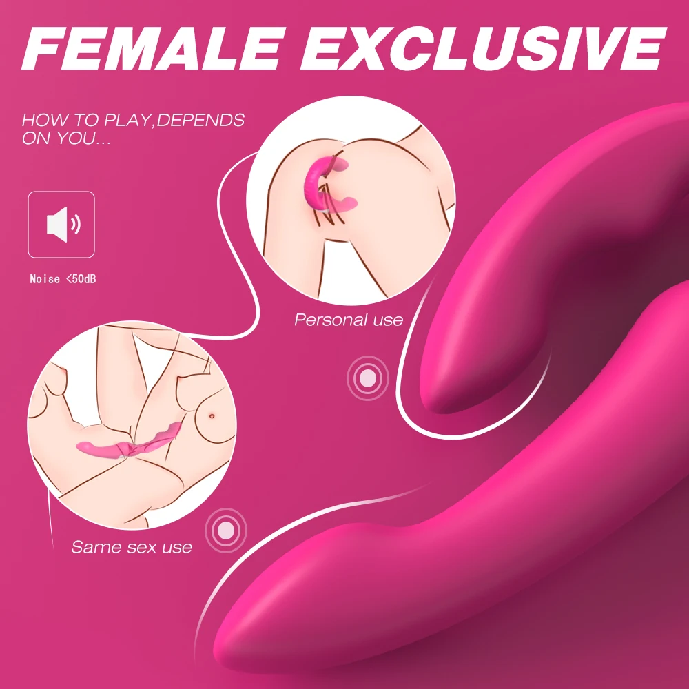 Double Heads Dildo Vibrators Sex Tooys Butt​ Plug for Women Couple Exotic Accessories clitoris Vagina Massager Oral Stimulator