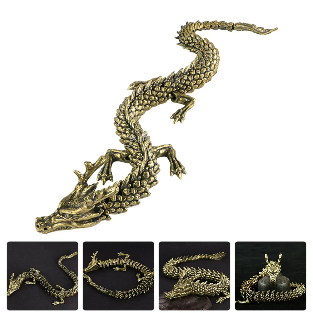 

Copper Dragon Statue Premium Handcrafted Metal Sculpture for Home Office Decor Desktop Fengshui Decoration Gift