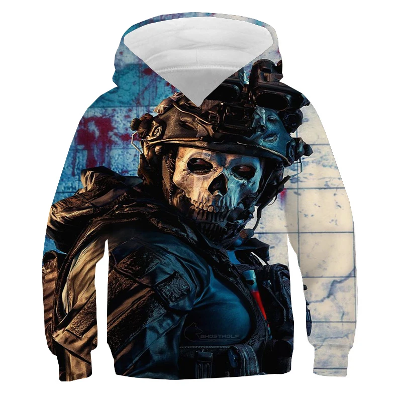 Call Of Duty Warzone 3D Print Hoodies Boys Fashion Personality Hooded Sweatshirt Casual Outdoor Long Sleeve Pullover Kids Hoodie