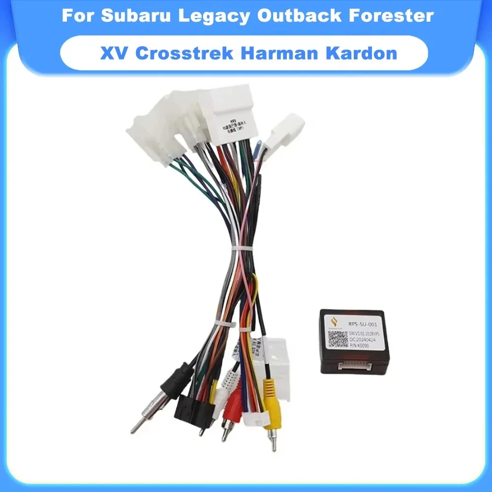 16Pin Car Wiring Harness Adapter Canbus Box For Subaru Legacy Outback Forester XV Crosstrek Harman Kardon