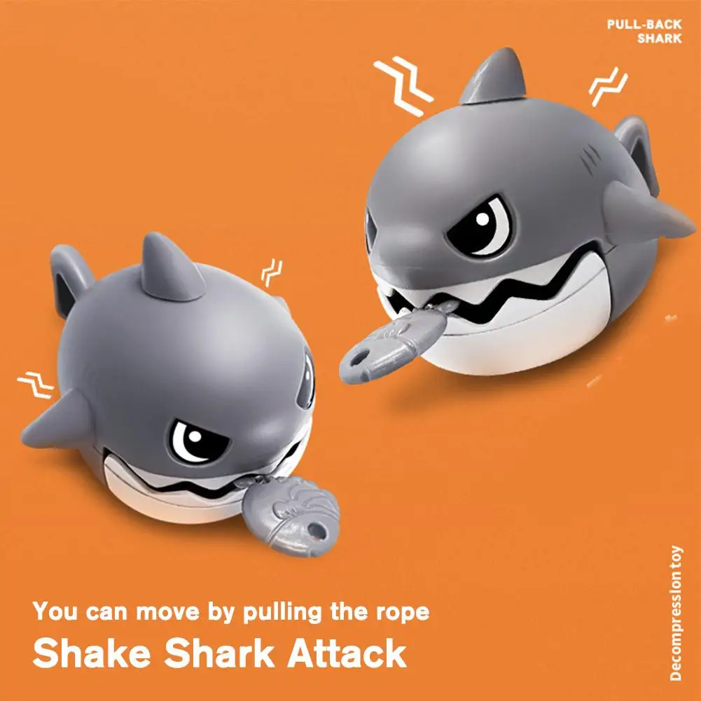 Pull Rope Megalodon Hungry Shark Car Keychain Cute Big Fish Eats Small Fish Keychain Pendant Key Accessories image 5