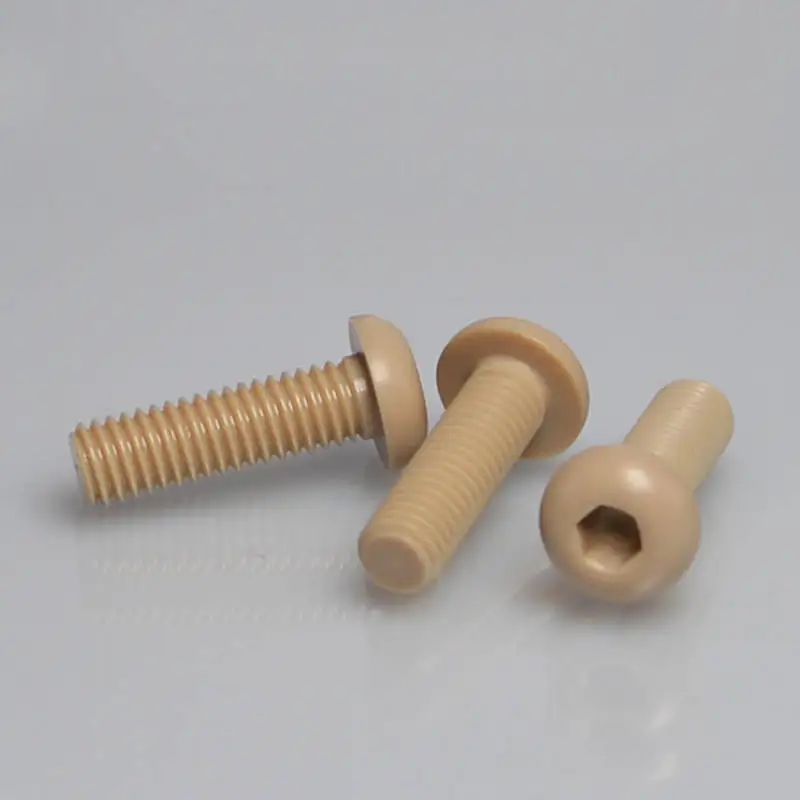 M3 M4 Peek Pan Head Socket Cap Screws Plastic Button Head Allen Screws Round Head Socket Cap Head Screws