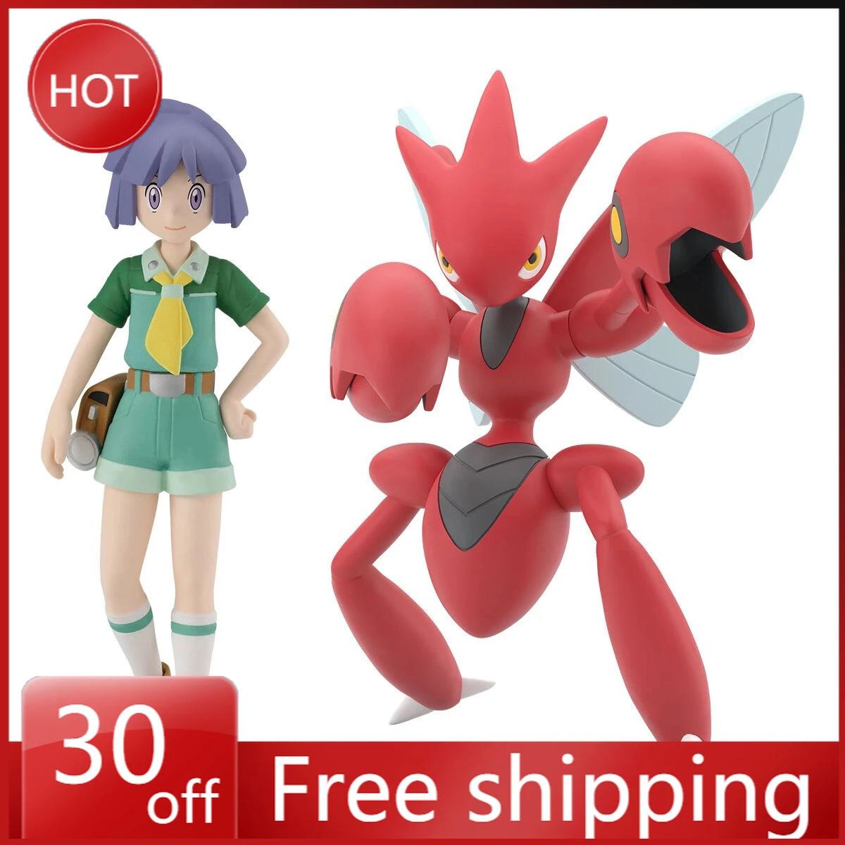 バンダイオリジナルポケモンポケモンサブリナミスターマイムシザーツクシアニメコレクションモデル-pvc-デスクトップ装飾ホリデーギフトおもちゃ