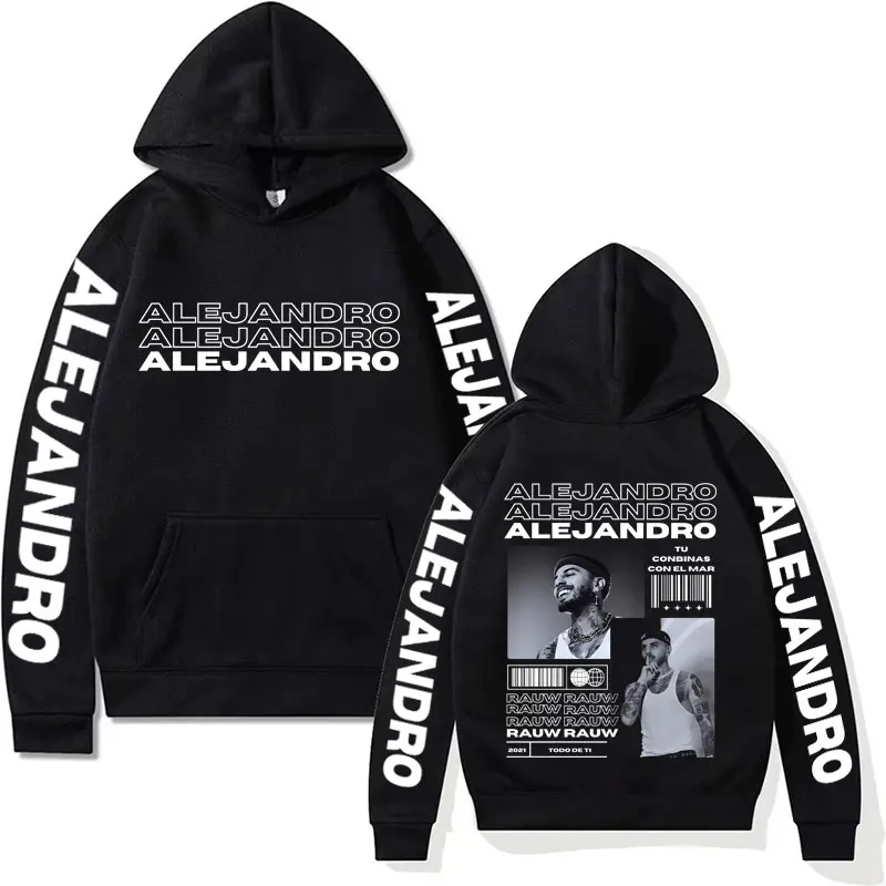 

Rauw Alejandro Album Todo De Ti Graphic Hoodies for Men Hip Hop Style Oversized Sweatshirt Male Fashion Casual Hoodie Streetwear