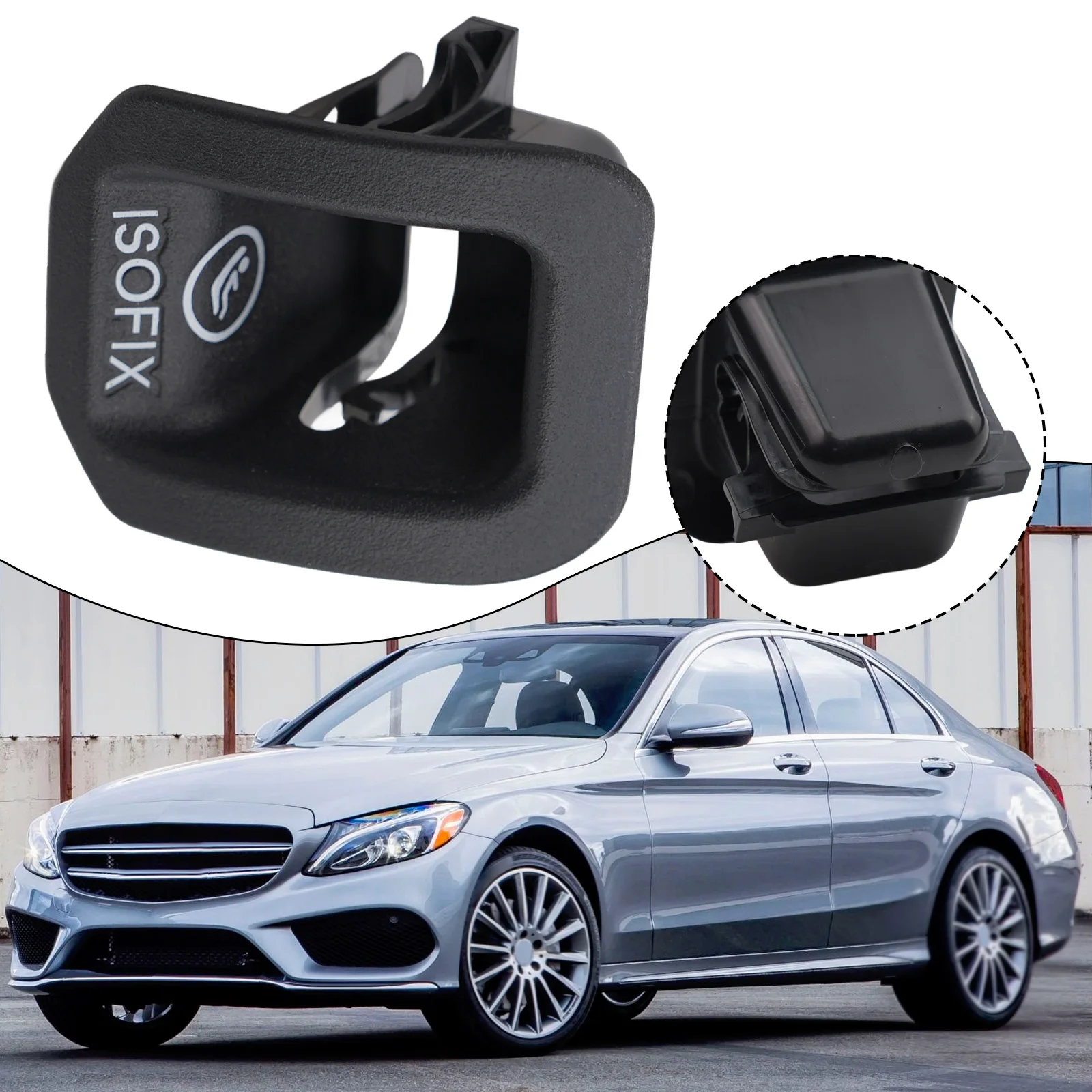 

Replacement Rear ISOFIX Mount Cover for Mercedes A CLA GLA Class W176 Compatible Car Accessory in ABS Material