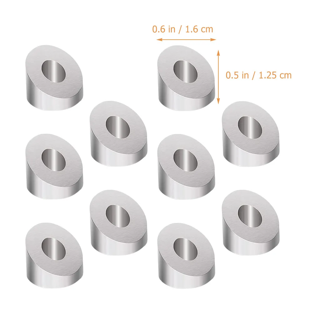 10Pcs Angle Beveled Washers 316 Stainless Steel Cable Railing Kit Wire Rope Washer 30 Degree Deck Stair Railing Cable Tensioner