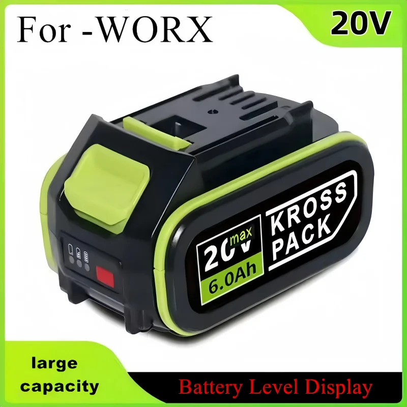 

20V Power Lithium Battery, 8.0Ah Safe & Stable Performance, Replace WORX WA3014 WA3551, Ideal Accessory for WG630 WG629 Tools