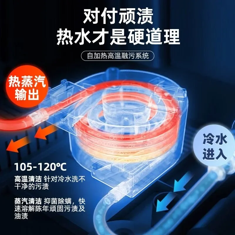 High-pressure steam cleaner cleaning machine household air-conditioning kitchen range hood to remove heavy oil stains