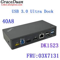 USB 3.0 Ultra Dock 40A8 DK1523 Docking Station 4K DP HDMI RJ45 For Lenovo ThinkPad Laptop 03X7131 03X7130 03X6898