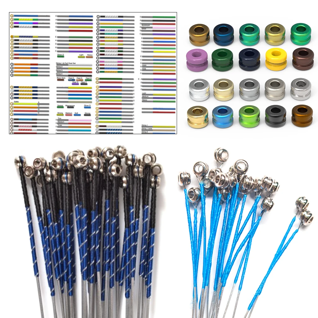 Violin Viola Cello Double Bass Strings Medium Gauge Full Set Ball End Package Complex Sound DIY Your Logo OEM