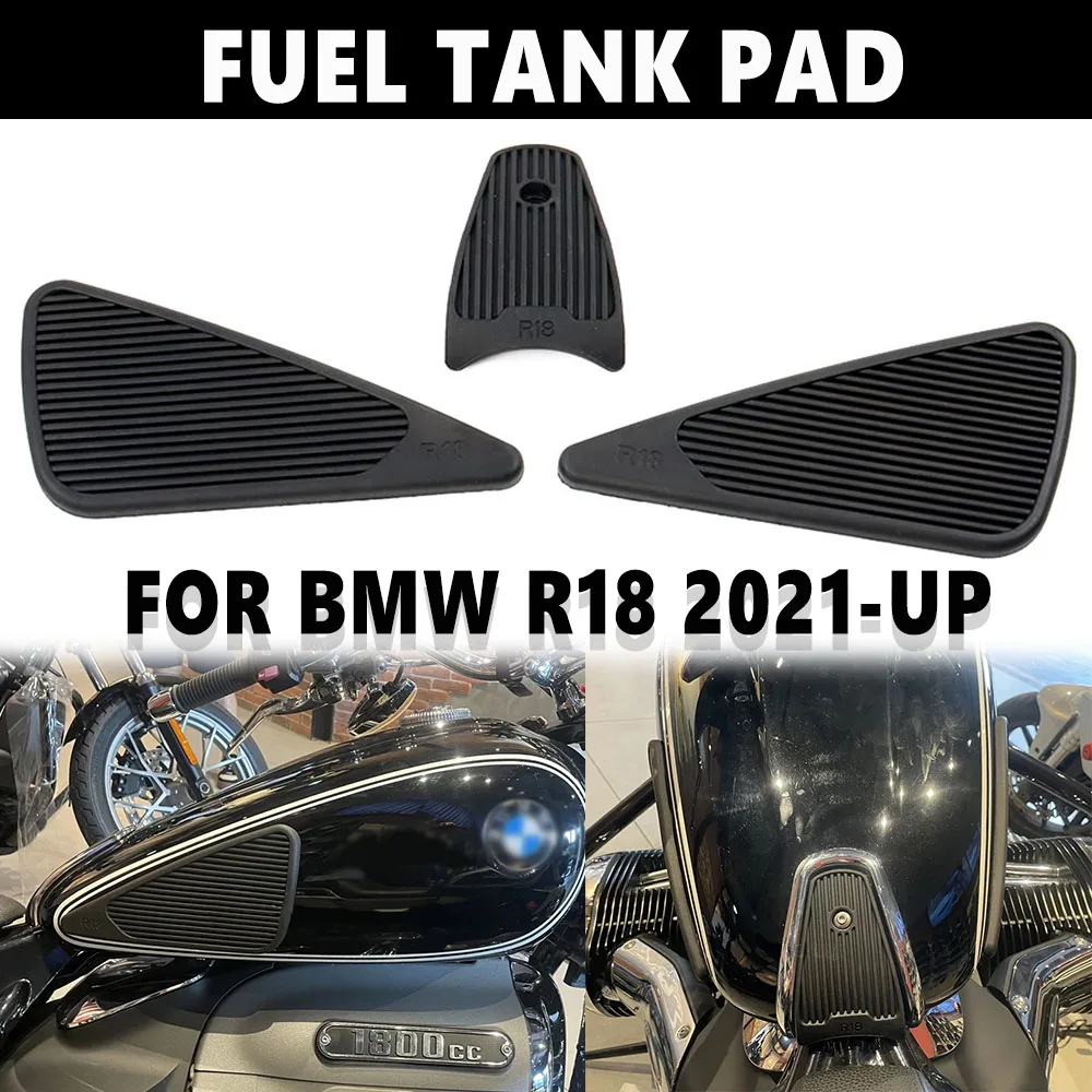 

Motorcycle NEW Accessory Black Side Fuel Tank Pad Top Gas Tank Protective Sticker For BMW R18 Classic 2021UP FOR BMW R18 2021-UP