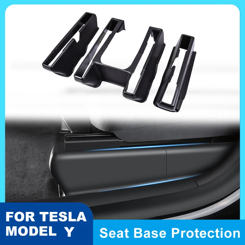 Protection Shell For Tesla Model Y 2021 2022 Under Seat Corner Guard Front Rear Seat Slide Rails Protector Cover Anti-Kick Full