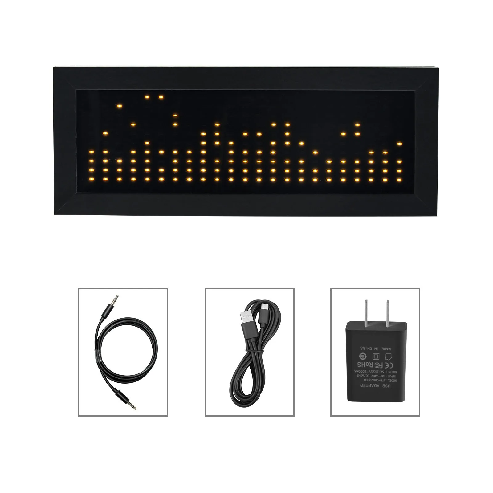 HiFiAMP Heareal MS1 LED Music Spectrum Light Voice Control Pickup Dual Channel Input Rhythm Light