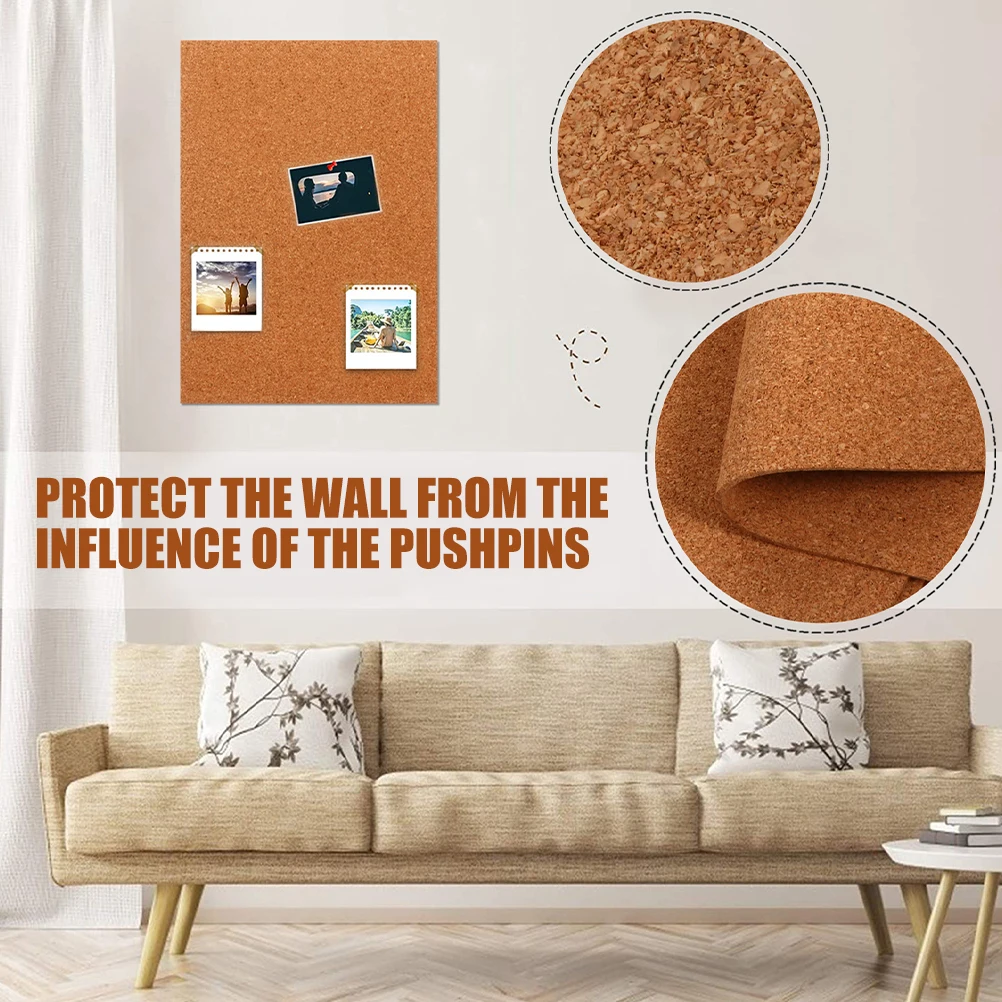 

10pcs A4 297x210mm 1mm Thick Cork Board Soundproof Paper Office Bulletin Decorative Notice Wall Tiles Classroom Reminder