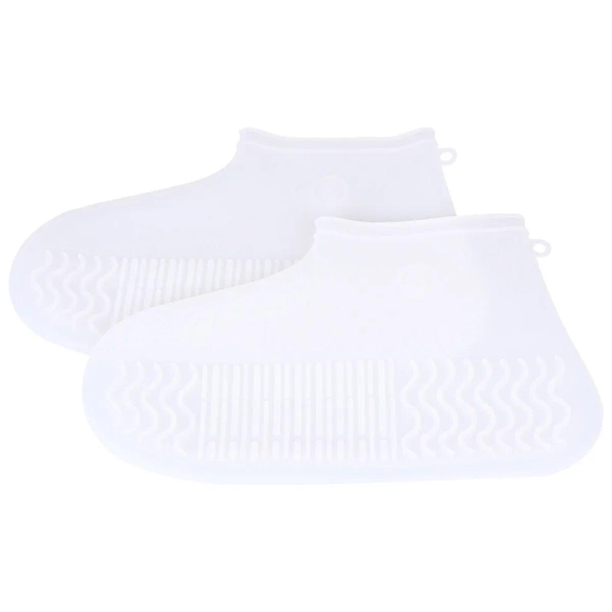 

2Pcs Kids Waterproof Shoe Covers Rain-Proof Overshoe Anti-Slip Sole Wear-Resistant Mud Spatter Protector Lightweight Portable
